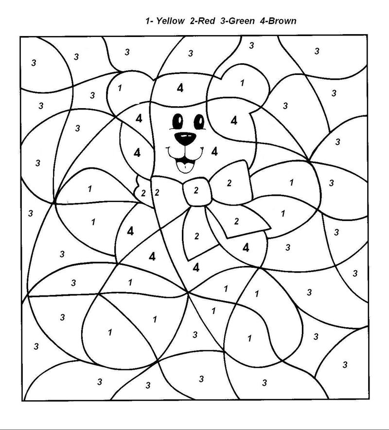 Printable Color By Number Coloring Pages For Kids