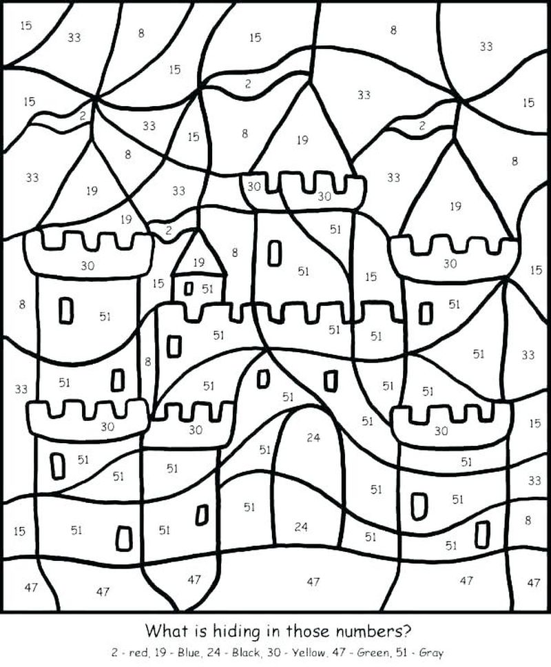 Printable Color-By-Number Coloring Pages