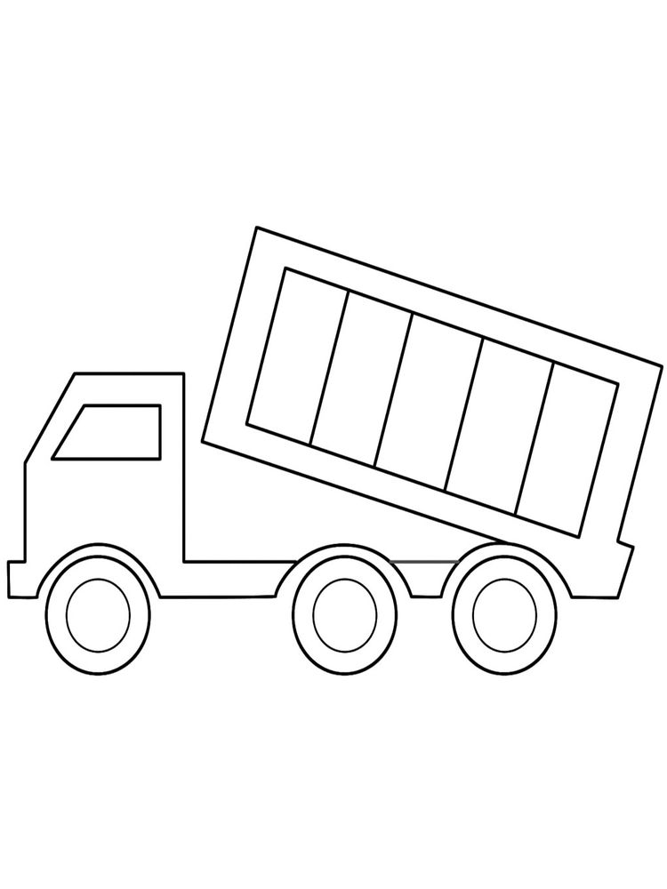 Printable Cute Dump Truck Coloring Page