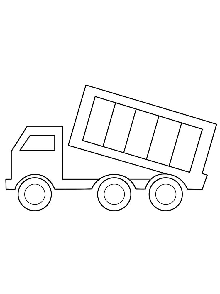 Printable Dump Truck Coloring Page For Preschoolers