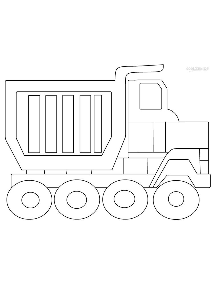 Printable Dump Truck Coloring Pages Free