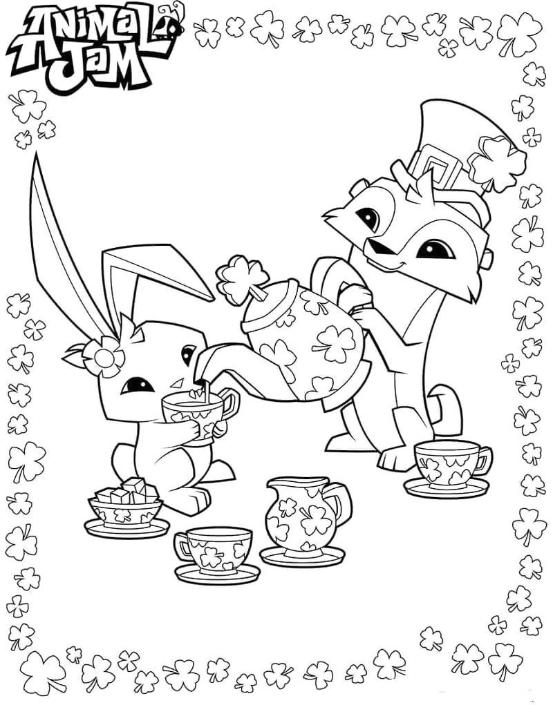 animal jam colouring pages