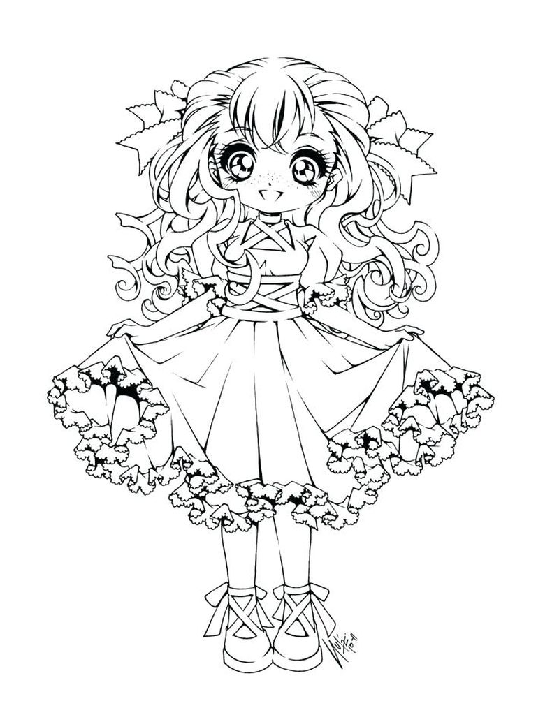 anime chibi couple coloring pages