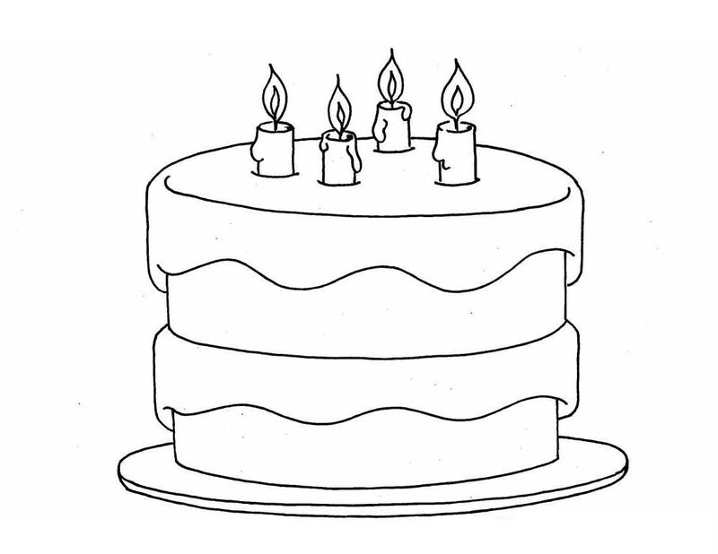 baby cake coloring pages