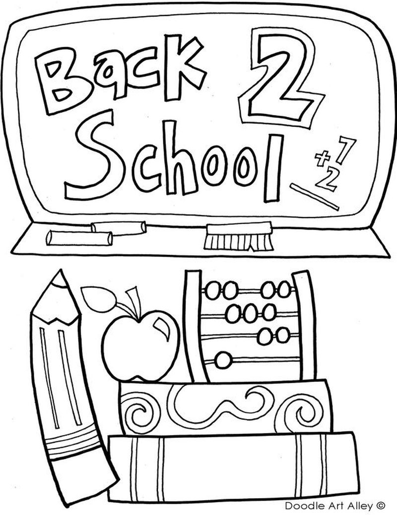 back to school coloring page pdf