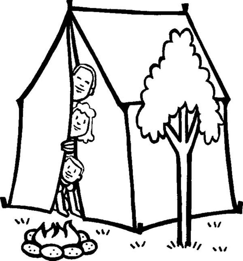 barbie camping coloring pages