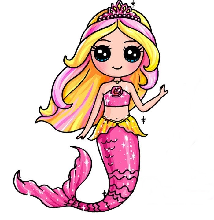 Printable Barbie Mermaid Coloring Pages