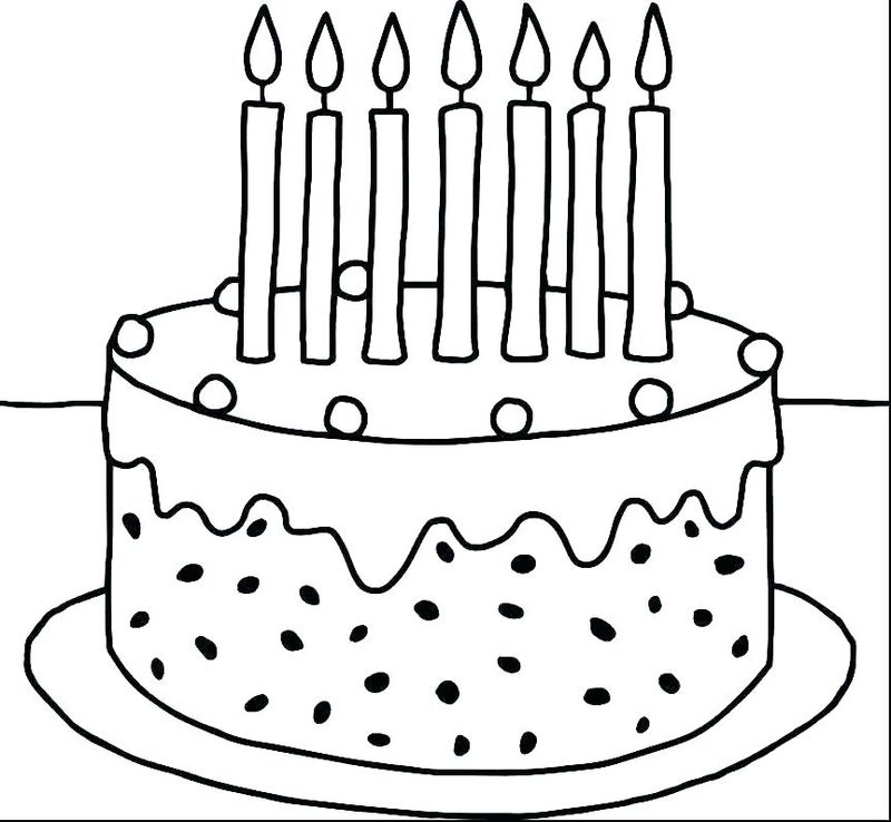 cake colouring pages pdf