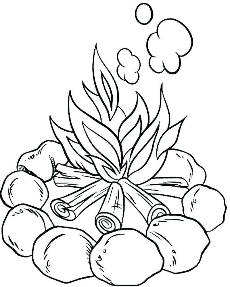 camping coloring pages for toddlers