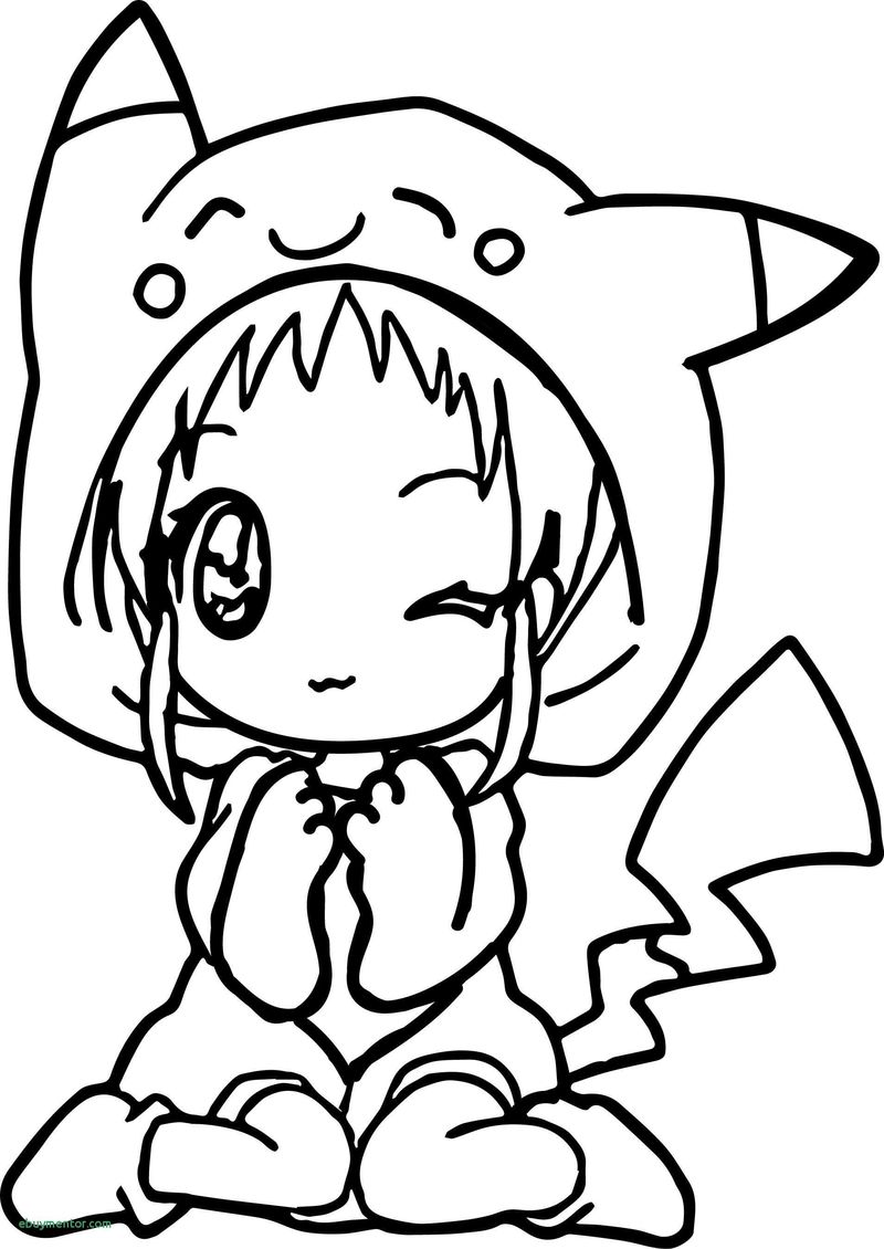 chibi anime girl coloring pages