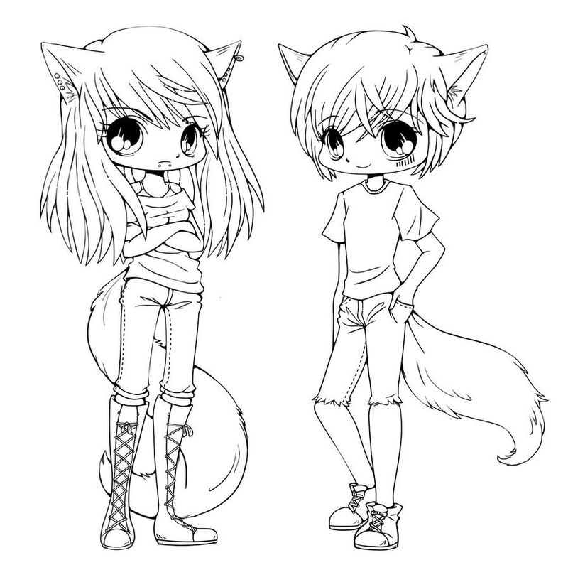 chibi girl coloring pages printable