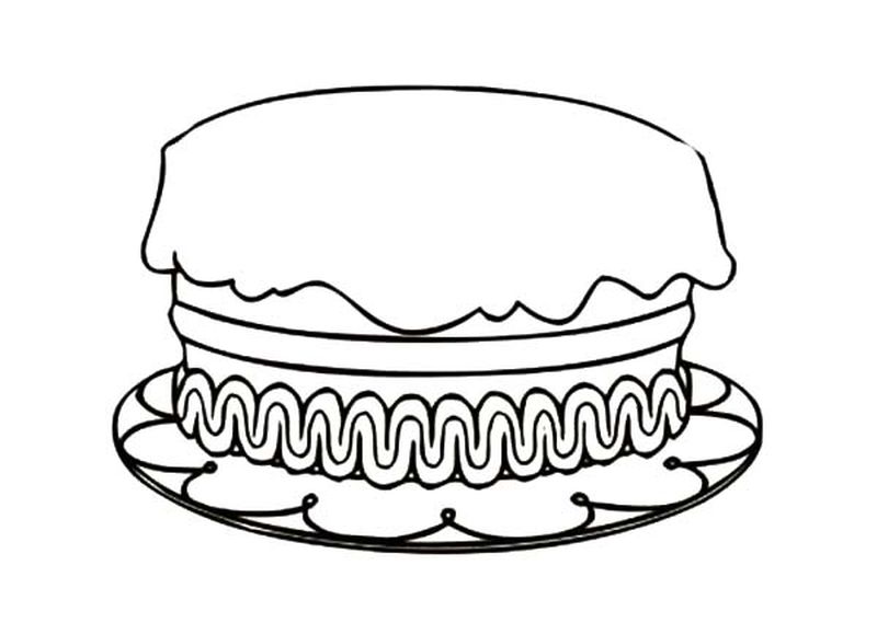 coloring pages of birthday cake