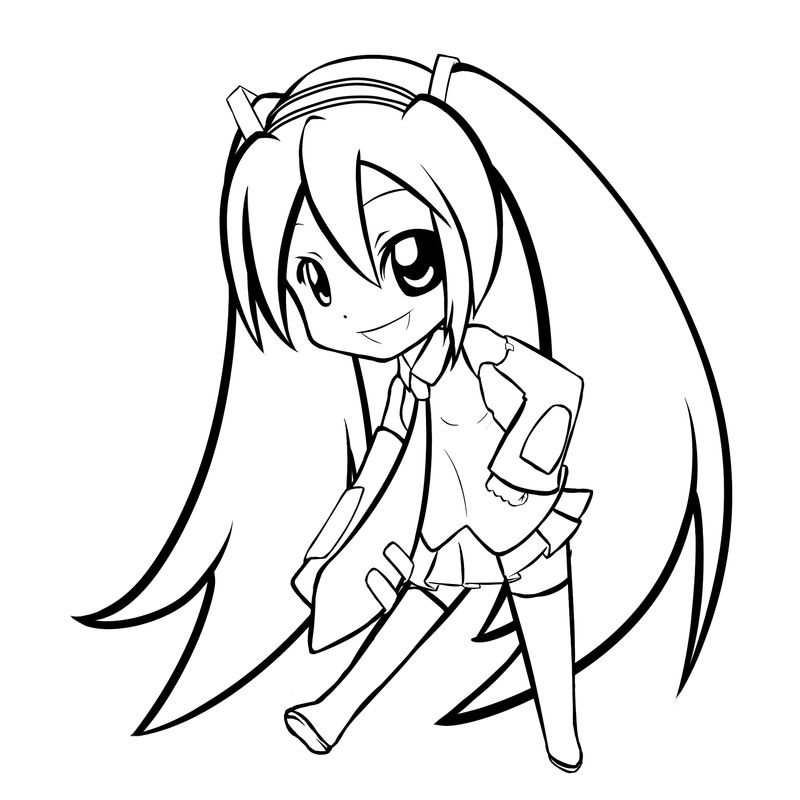 coloring pages of chibi anime