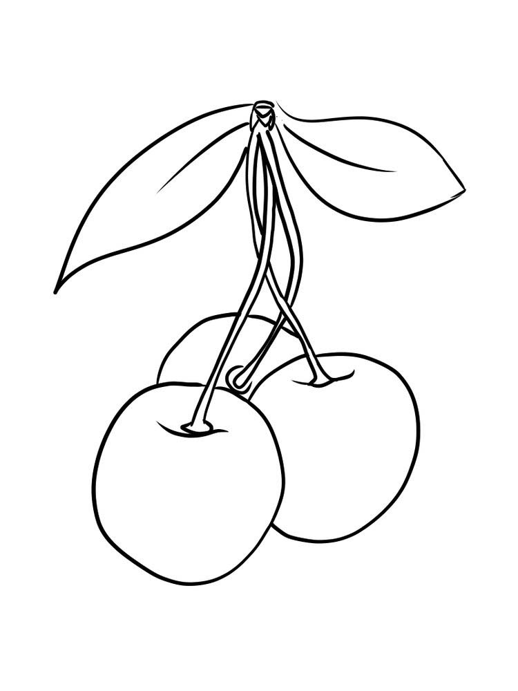 download print cherry coloring page free