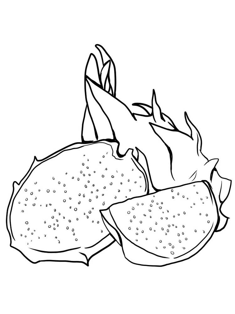 dragonfruit coloring image free