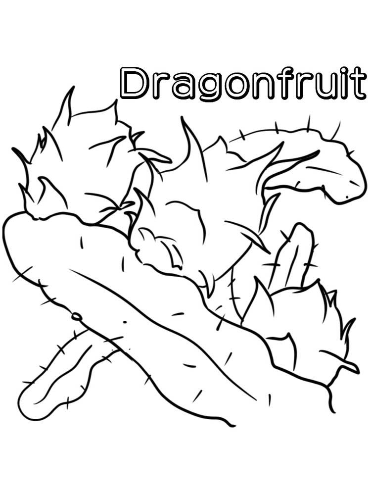 dragonfruit coloring page free