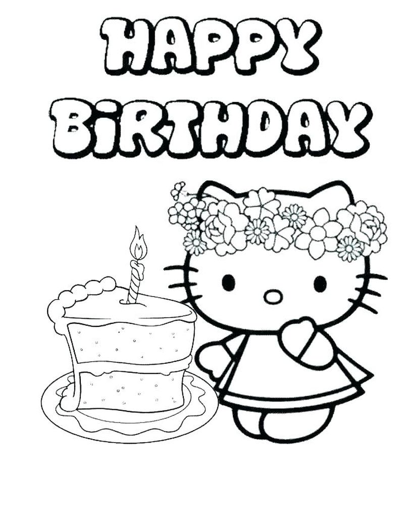 free birthday cake coloring pages to print