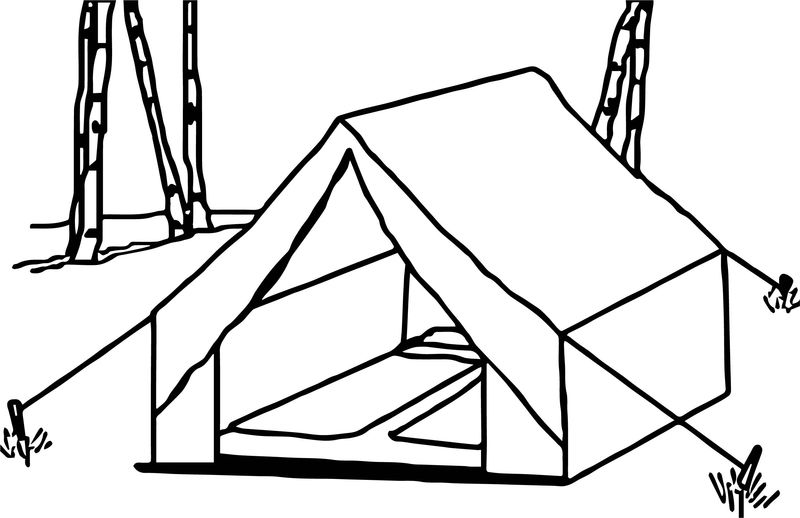 outdoor camping coloring pages