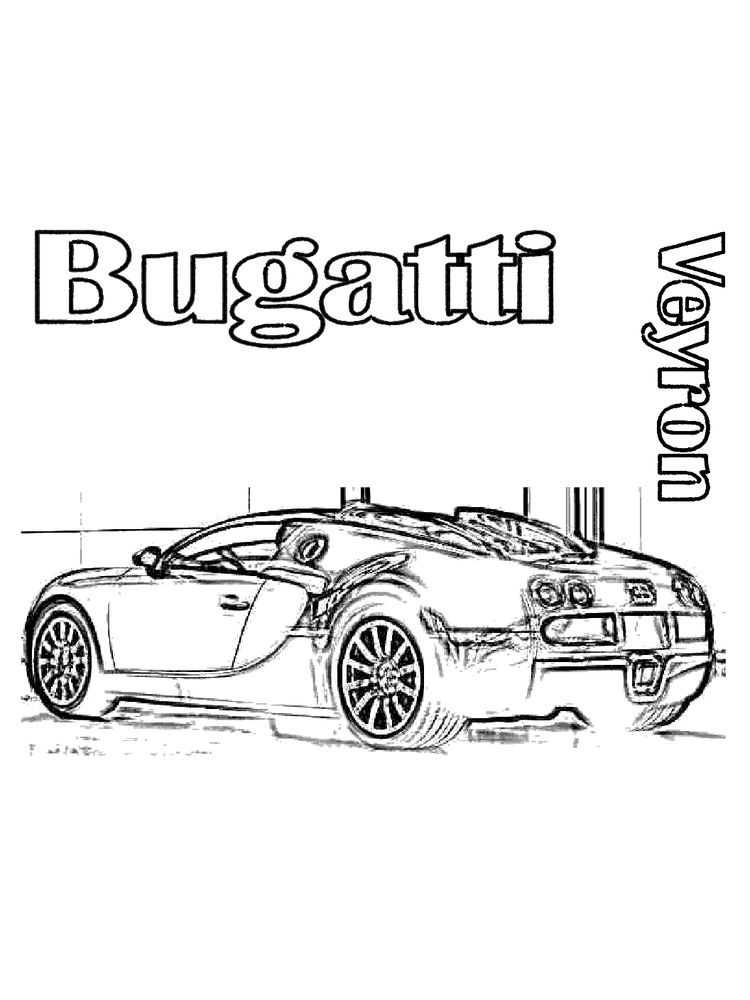 printable bugatti veyron 16.4 coloring pages free