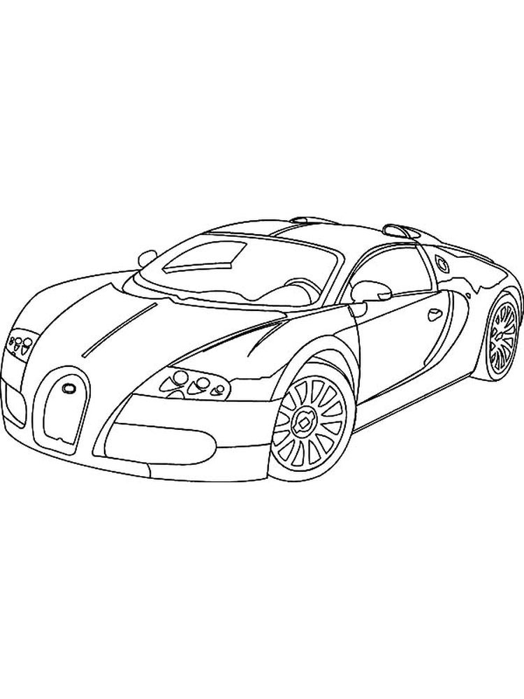 printable coloring pages cars bugatti