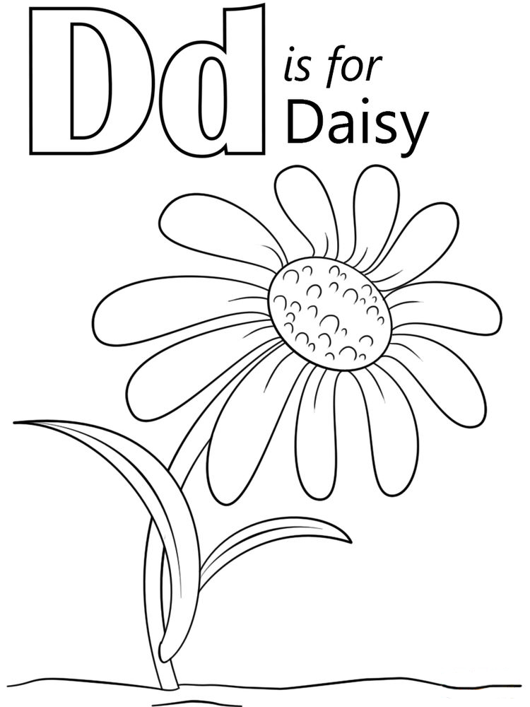 printable daisy coloring page