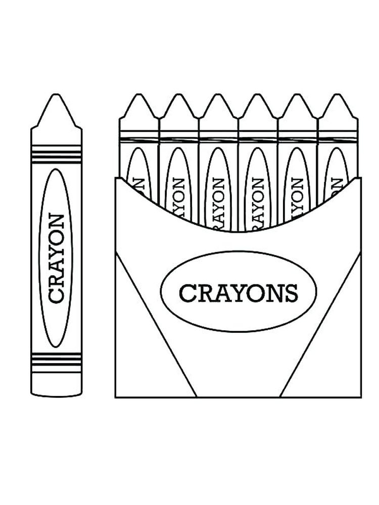 printable red crayon coloring pages