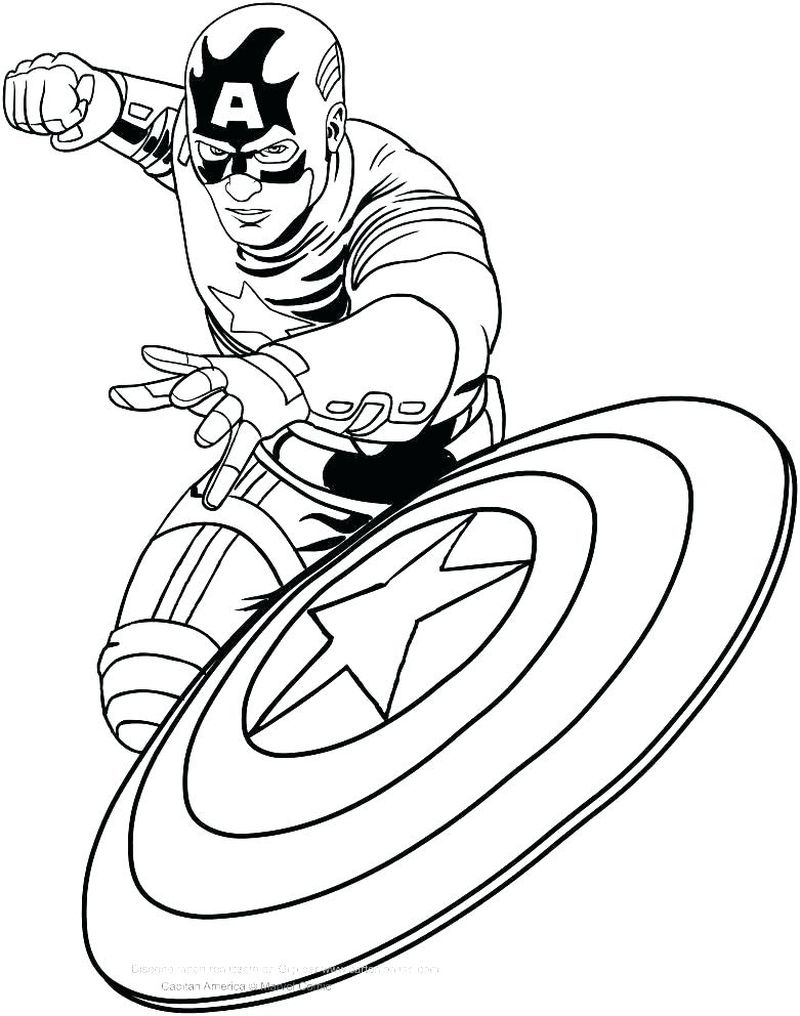 Avengers Falcon And Captain America Coloring Pages