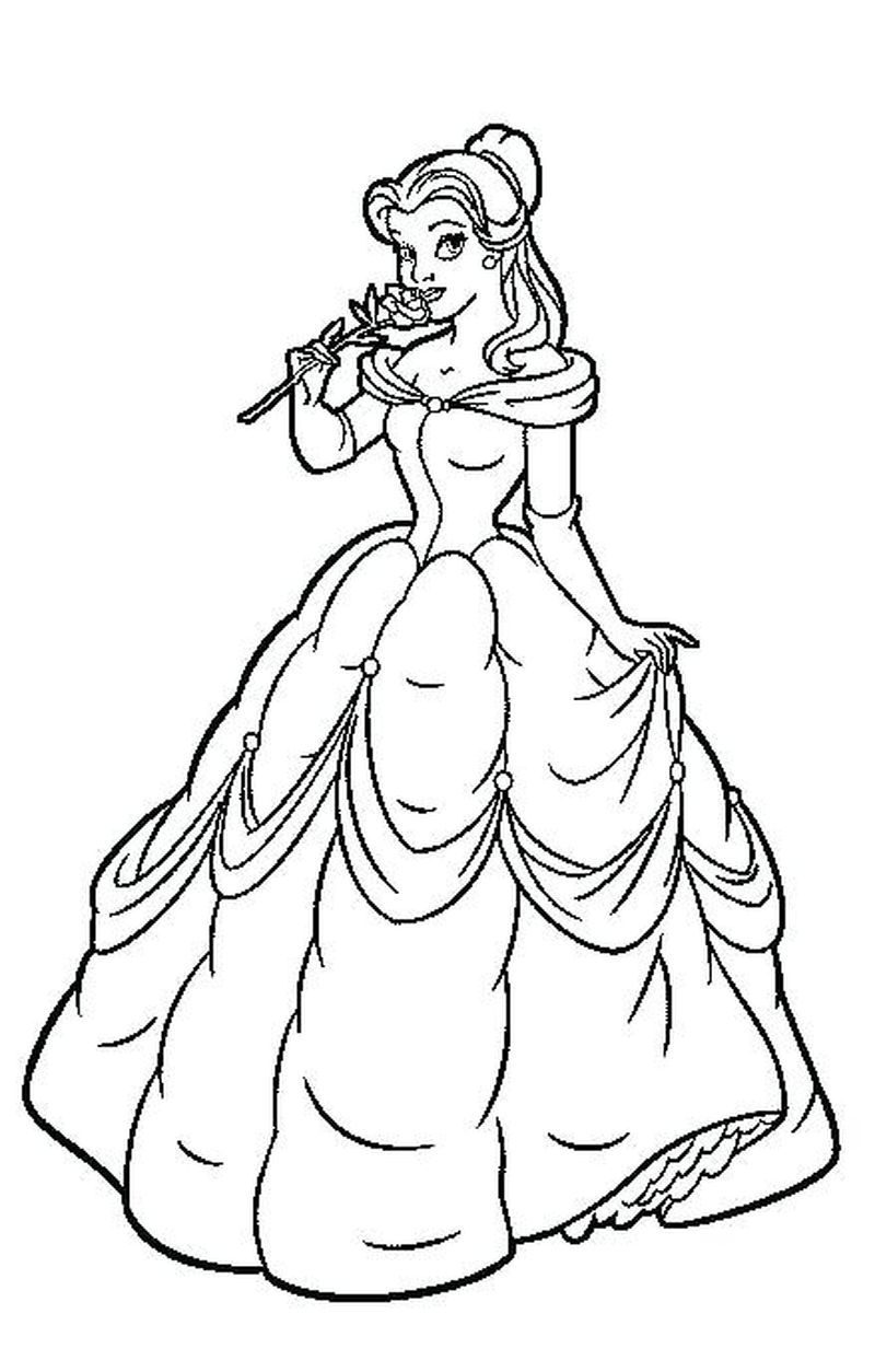 Belle And Beast Coloring Pages