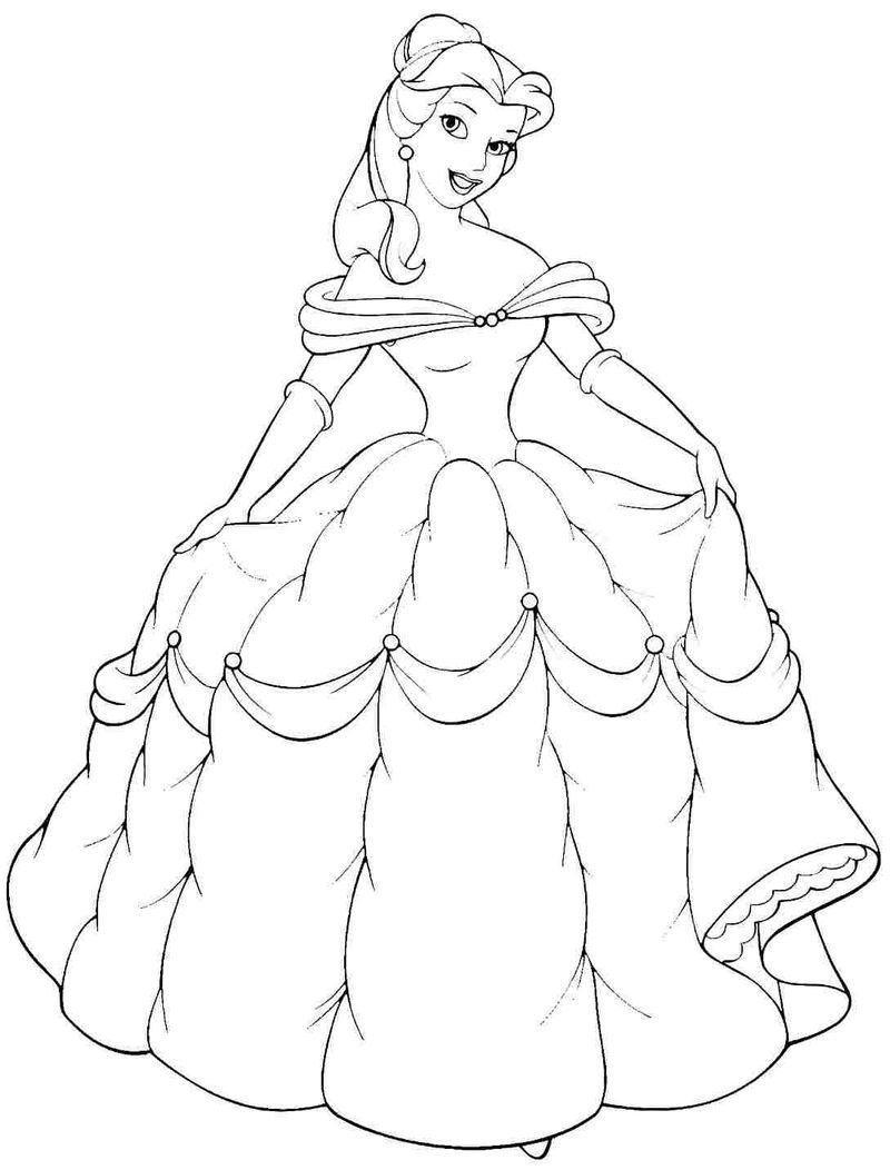 Belle And Gaston Coloring Pages