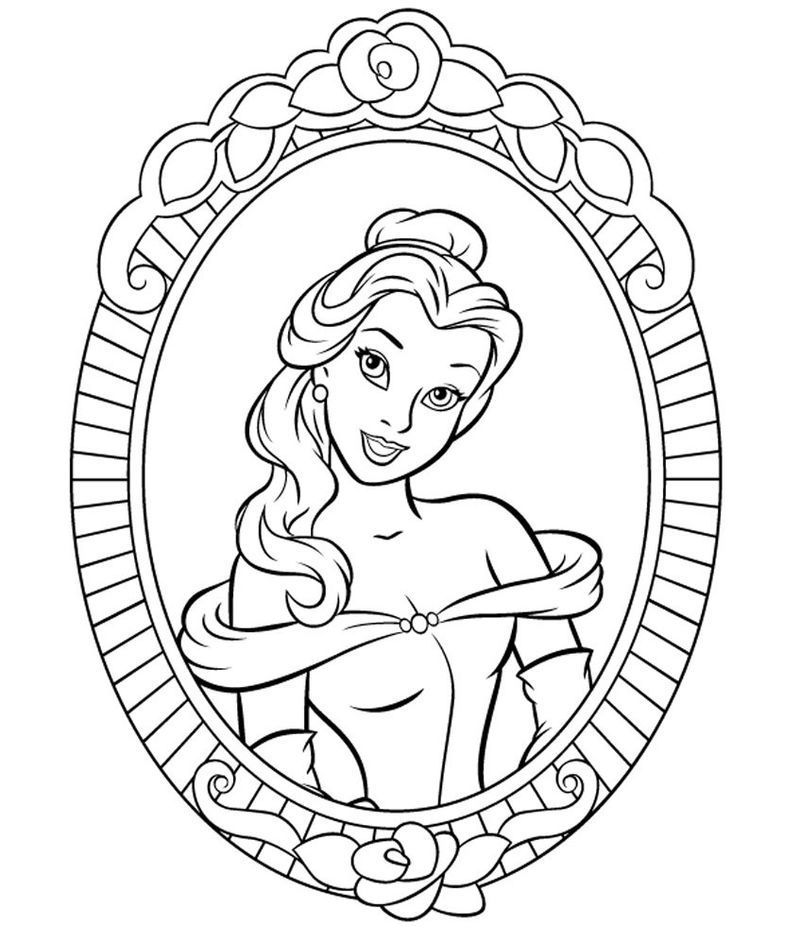 Belle Coloring Pages Free Printable