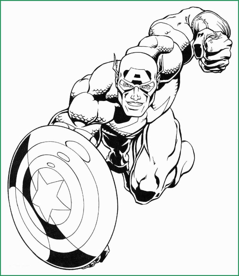 Captain America Cartoon Coloring Pages Adult