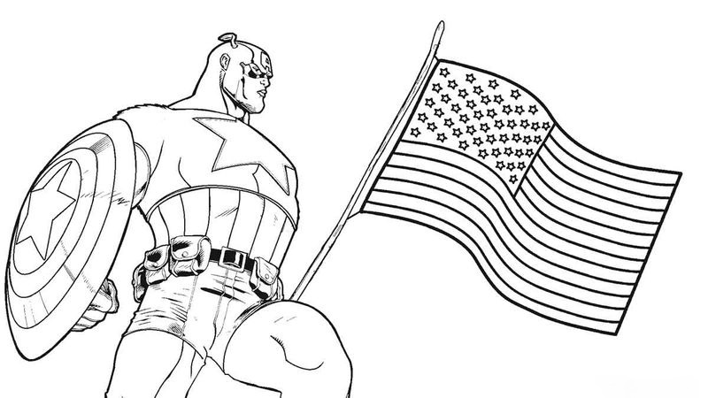 Captain America Civil War Printing Coloring Pages