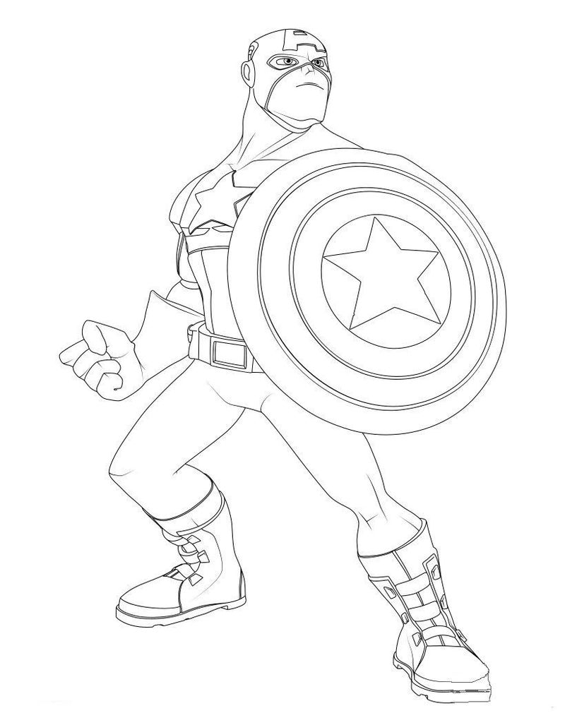 Captain America & Hulk Coloring Pages