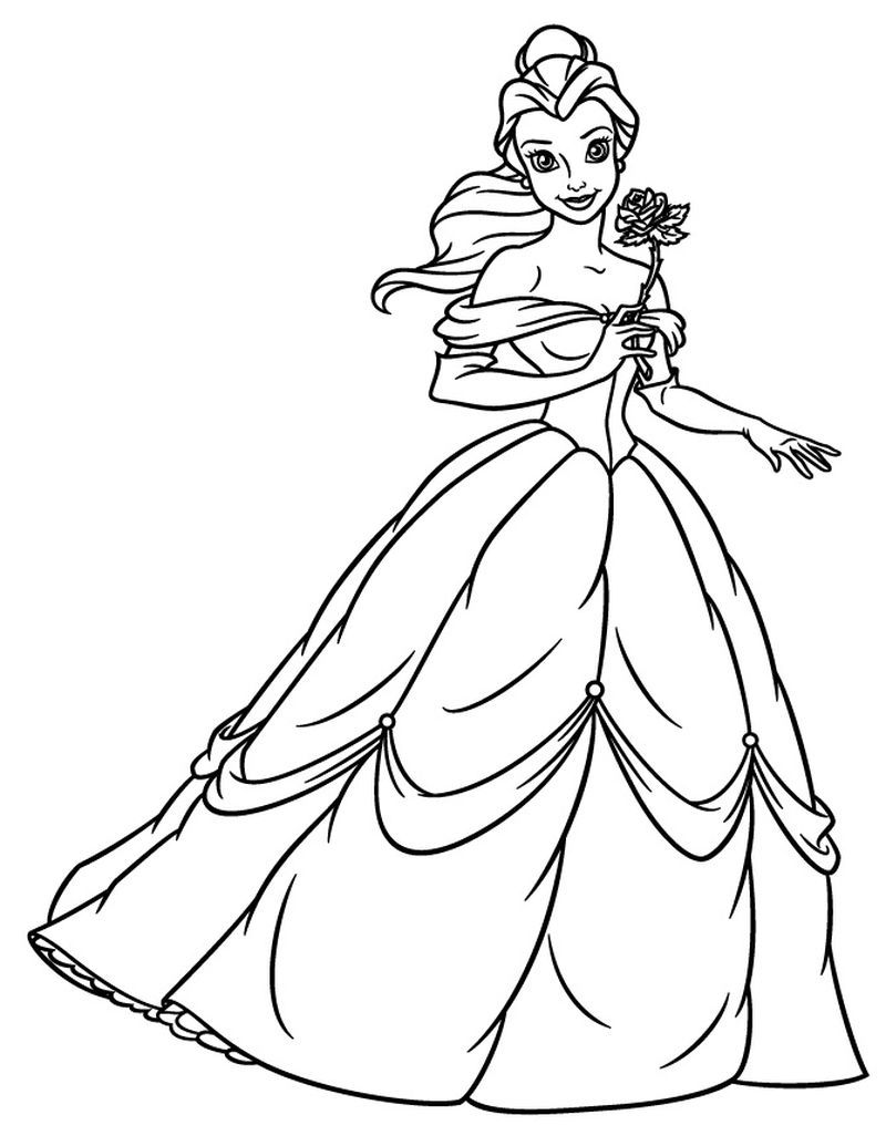 Coloring Pages Belle Beauty And The Beast