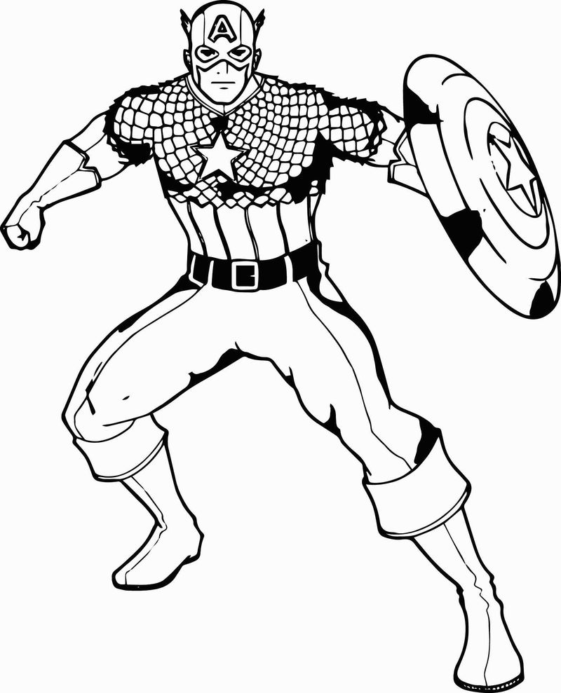 Coloring Pages Of Captain America_