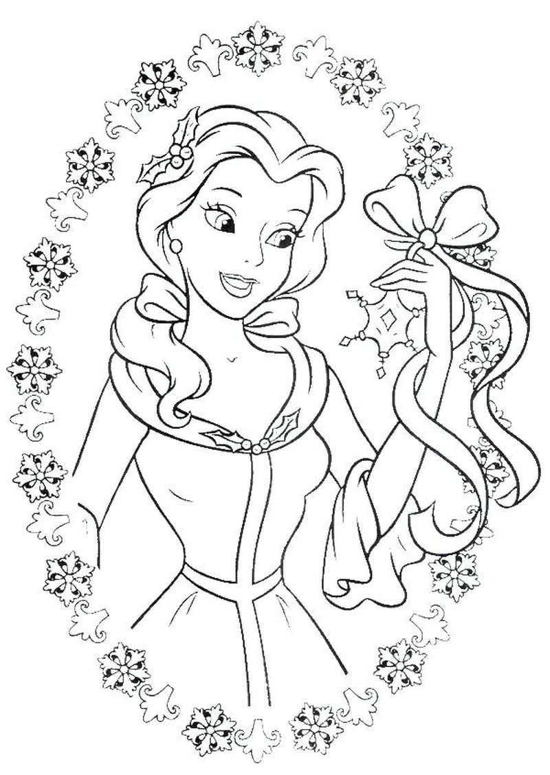 Disney Belle Coloring Pages Free