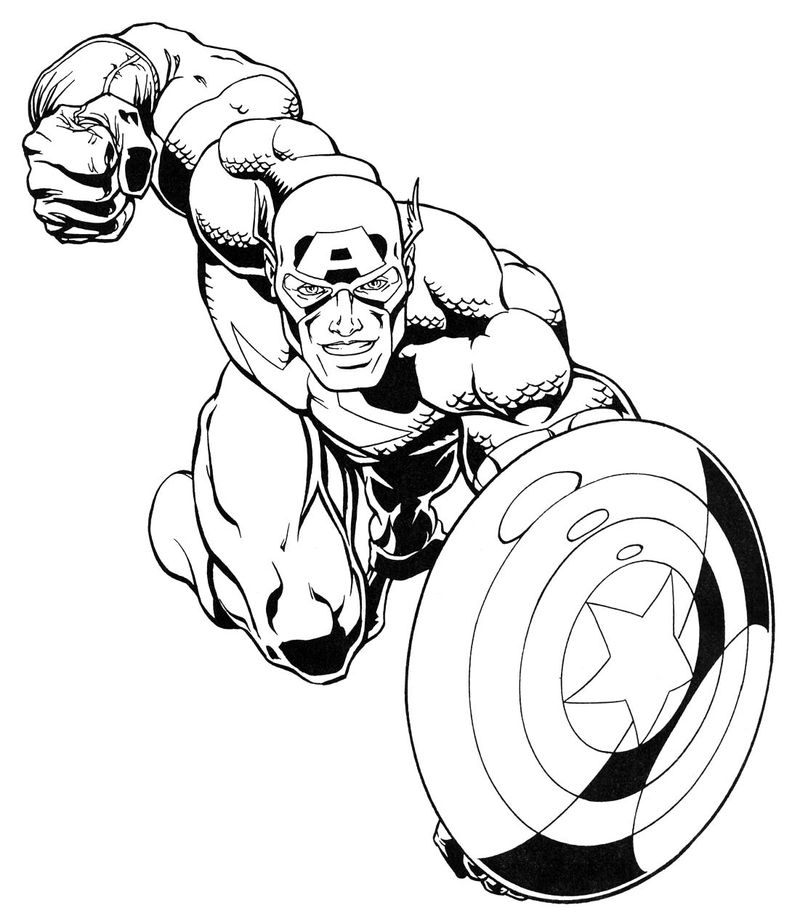 Kids Coloring Pages Captain America Age Of Ultron