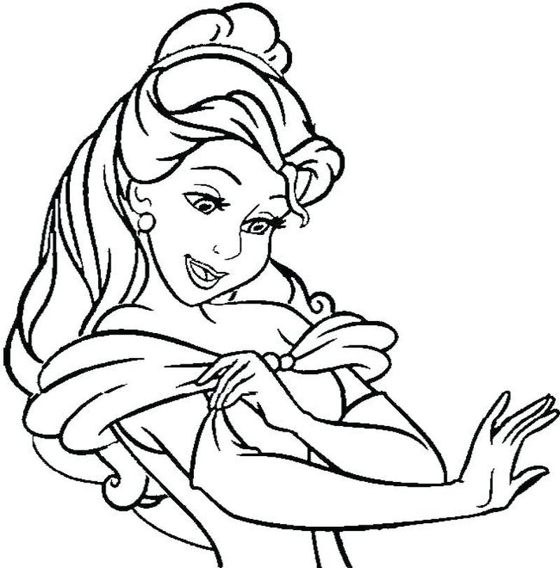 belle coloring pages pdf