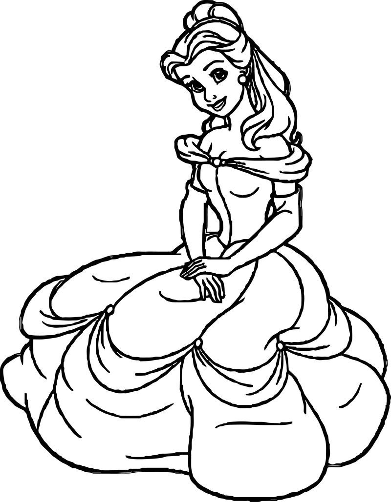 belle coloring pages printable