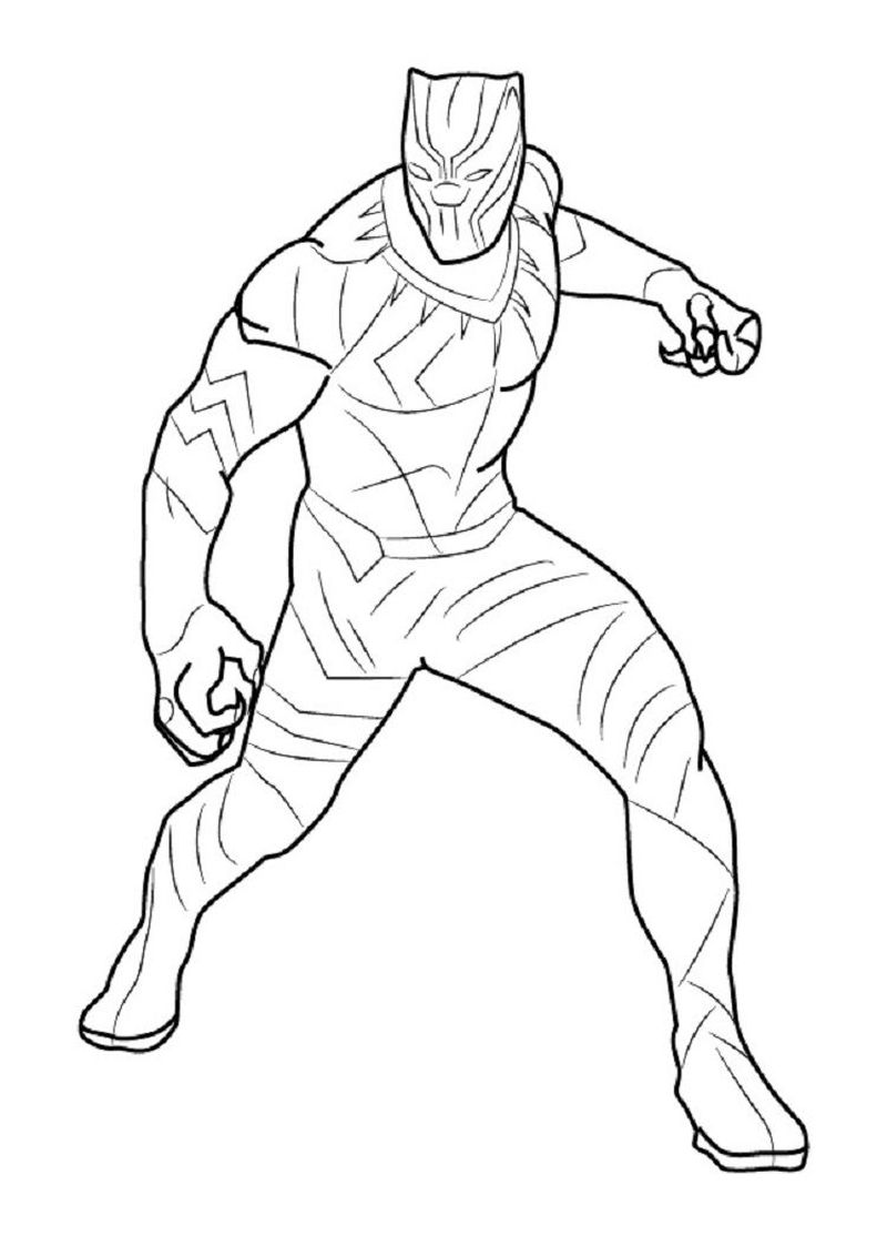 black panther coloring pages marvel