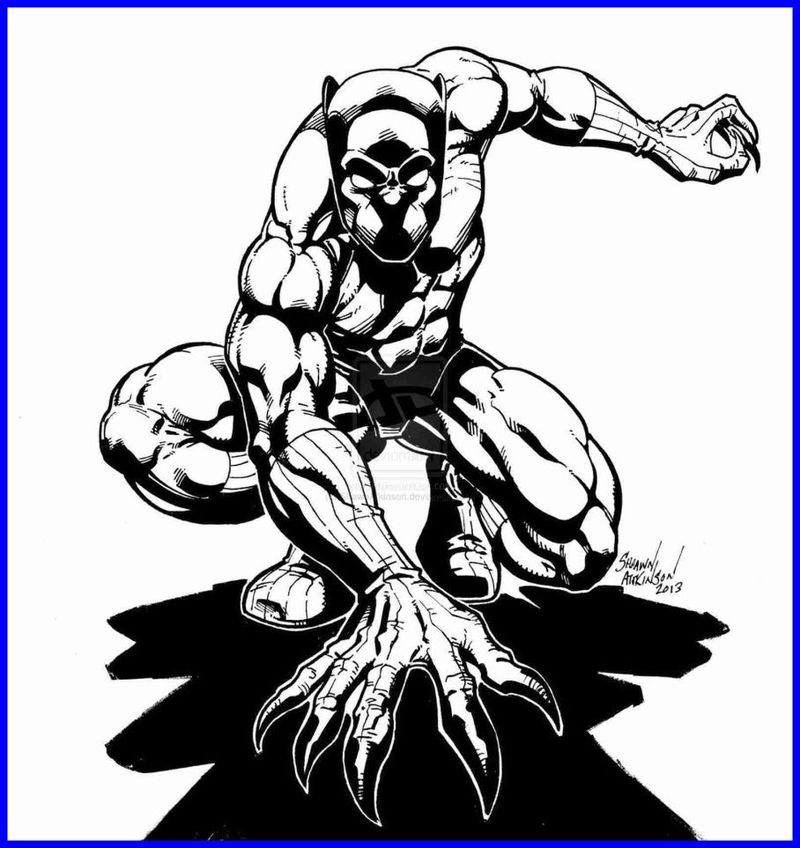 black panther movie coloring pages free