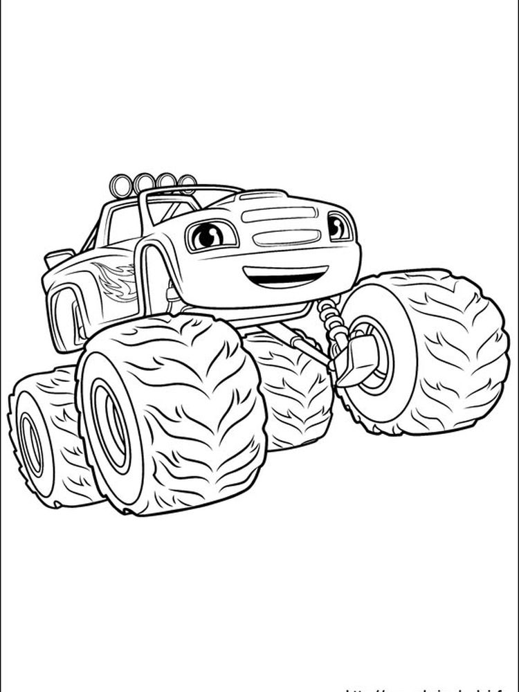 blaze 5 coloring page