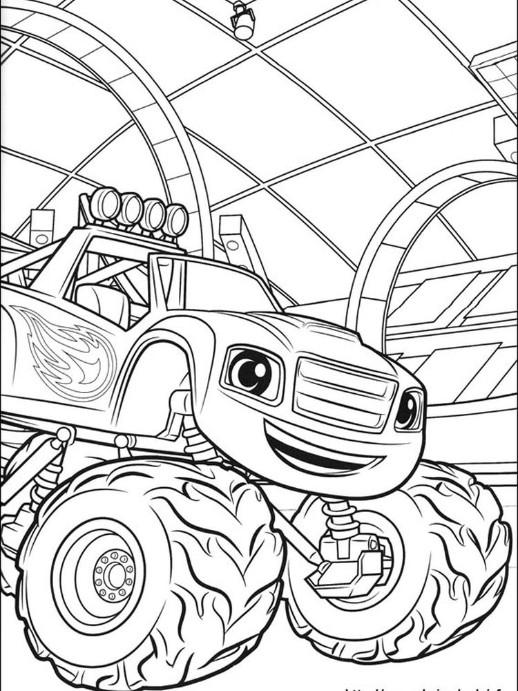 blaze and the monster machine coloring page