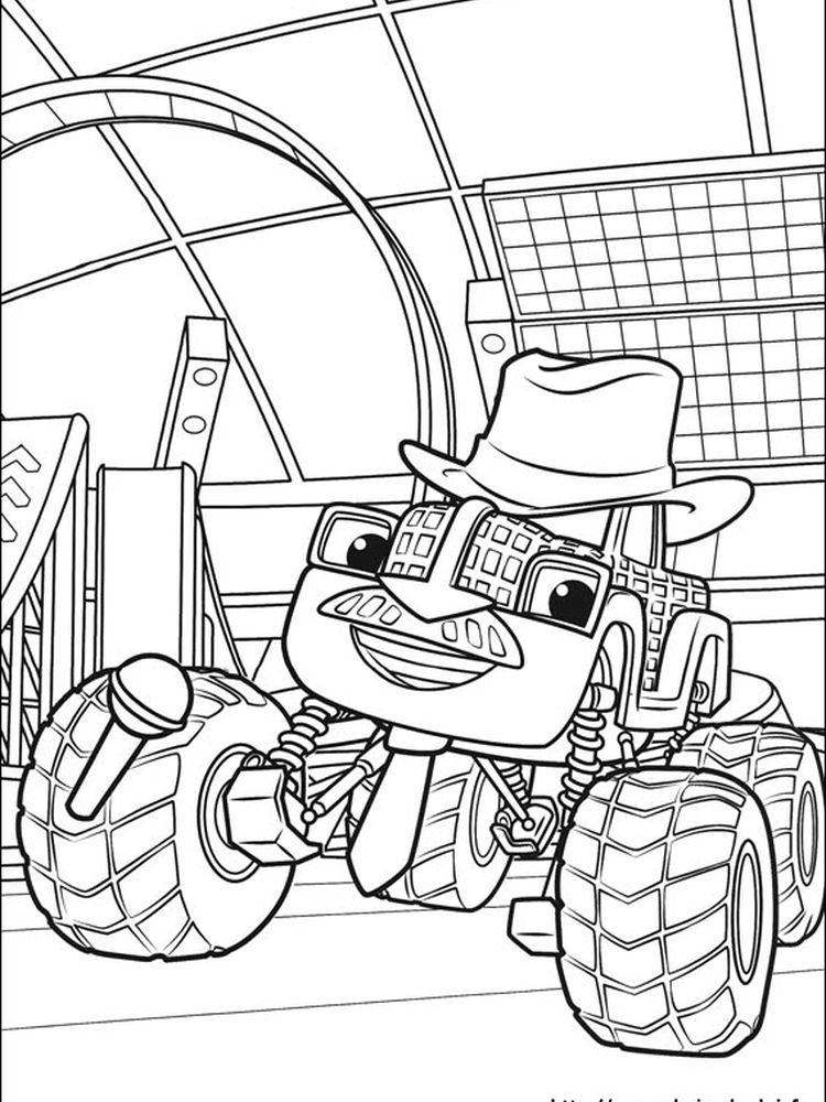 blaze and the monster machine colouring pages