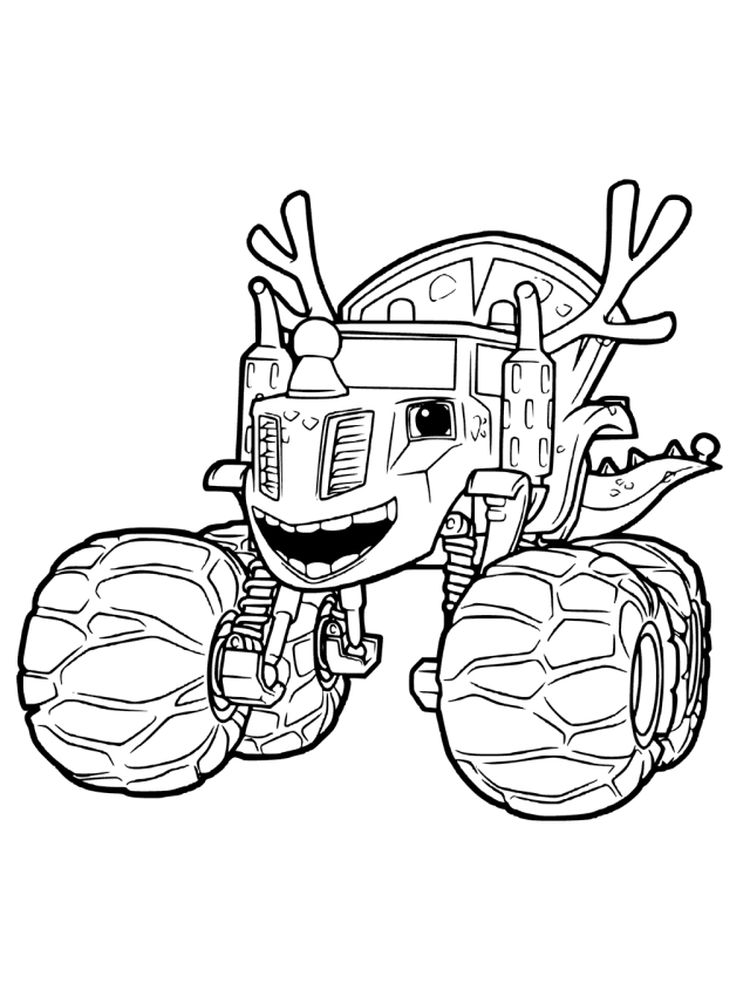 blaze and the monster machines characters coloring pages sheet