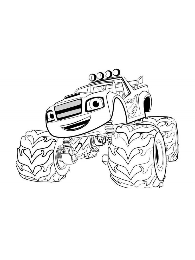 blaze and the monster machines free colouring pages