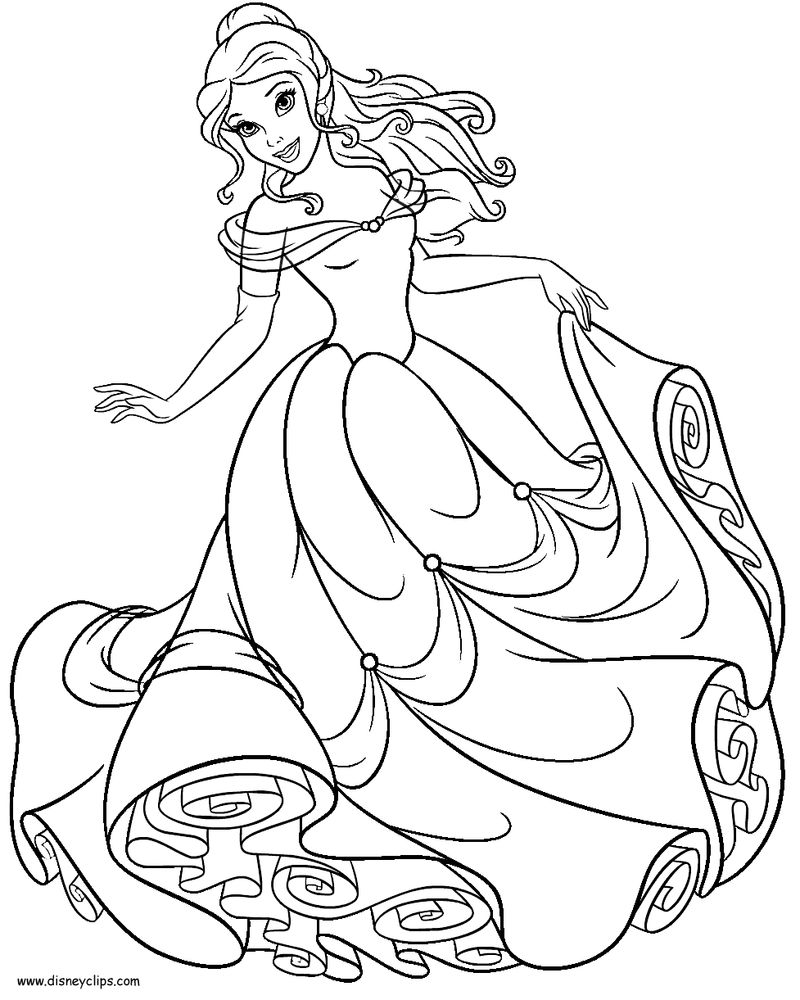 coloring pages belle