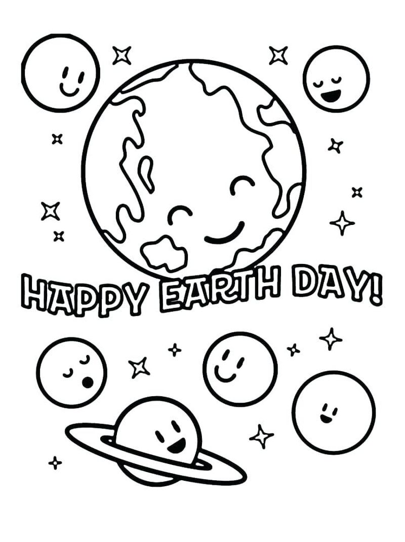 coloring pages earth day