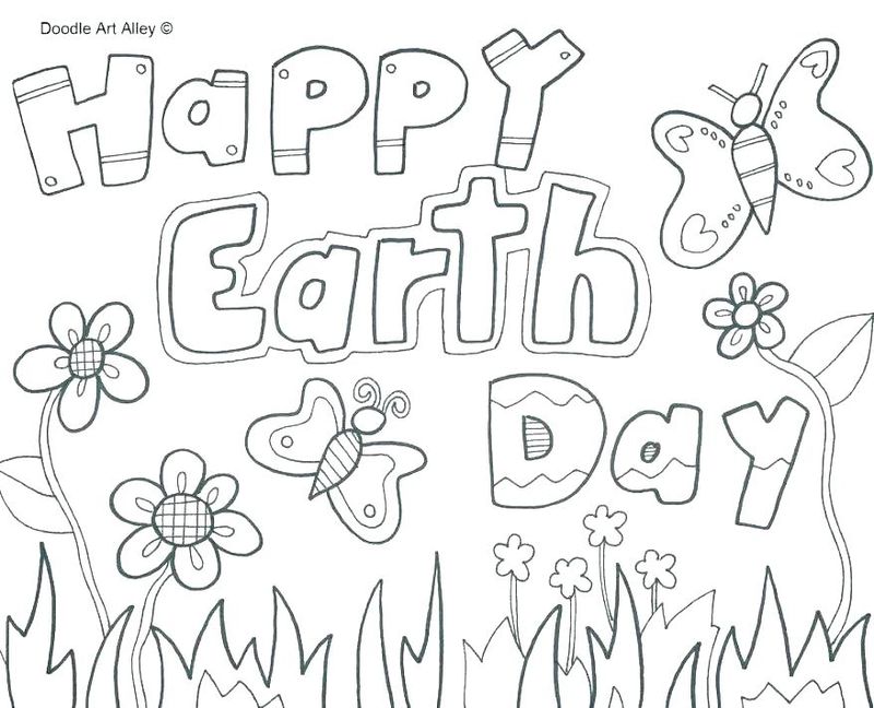 earth day flower coloring pages Printable