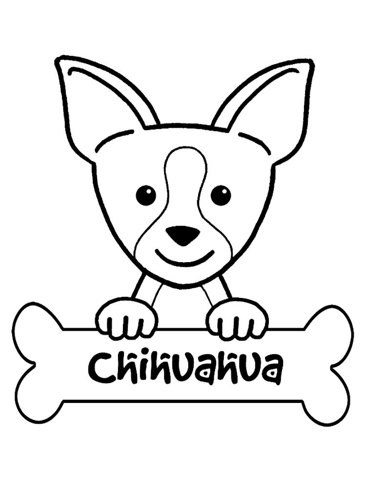 free PRINTABLE chihuahua coloring pages